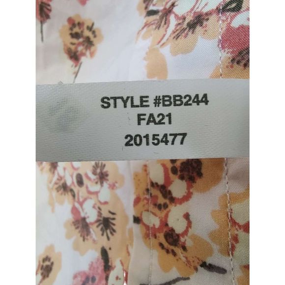 J. Crew Blouse size 00 pink floral button down - Picture 8 of 8